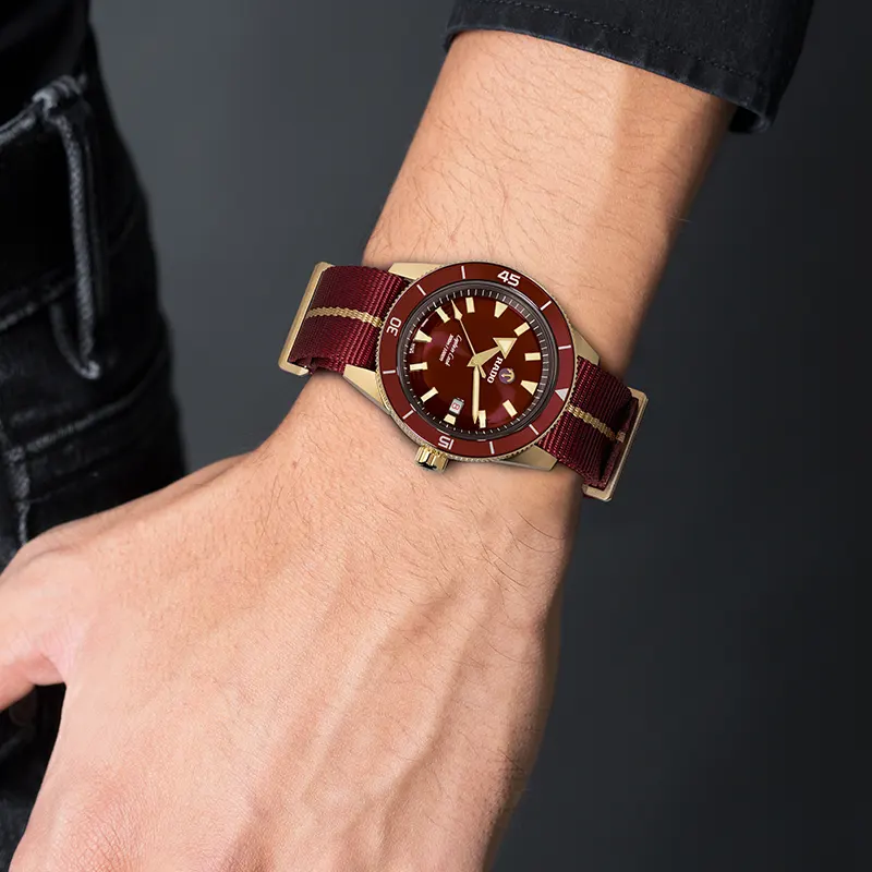 Rado Men's Captain Cook Automatic Bronze Burgundy Dial Watch | R32504407